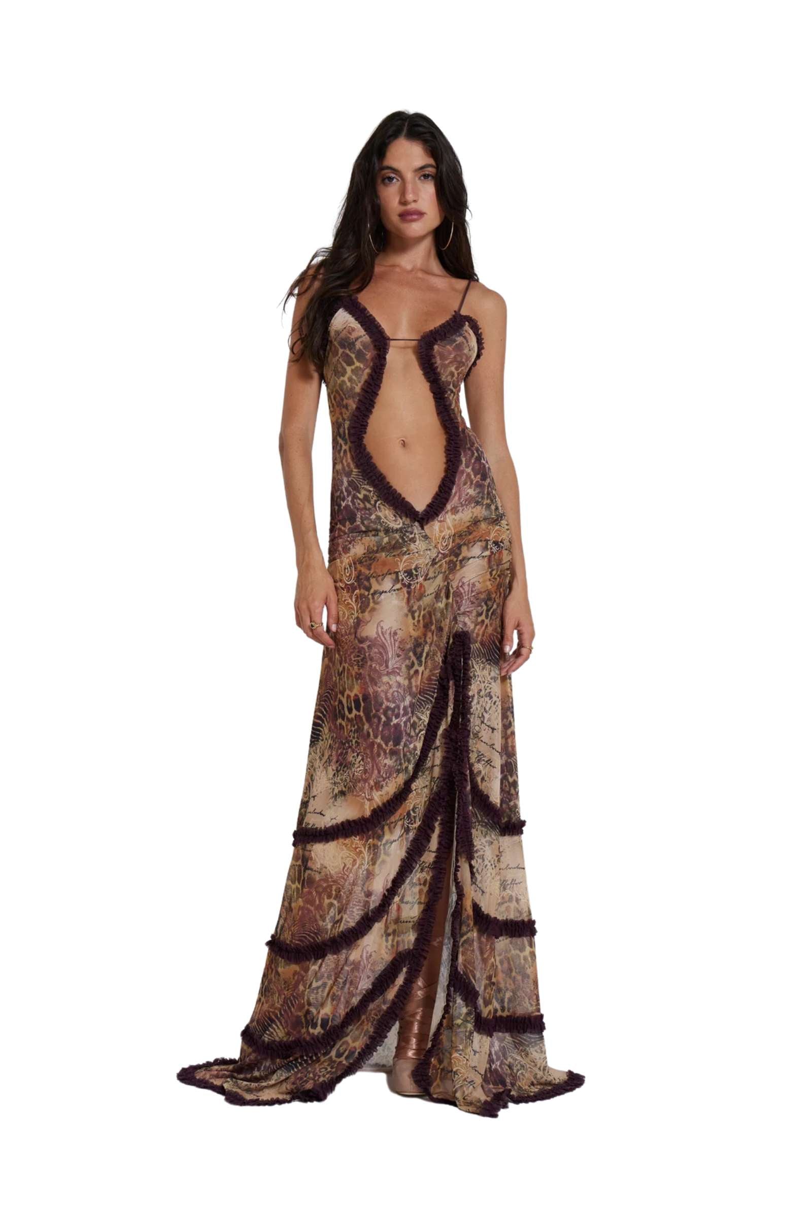 vida backless maxi dress in whiskey Vida in Whiskey Maxi Dress | Jaded London | Clothing