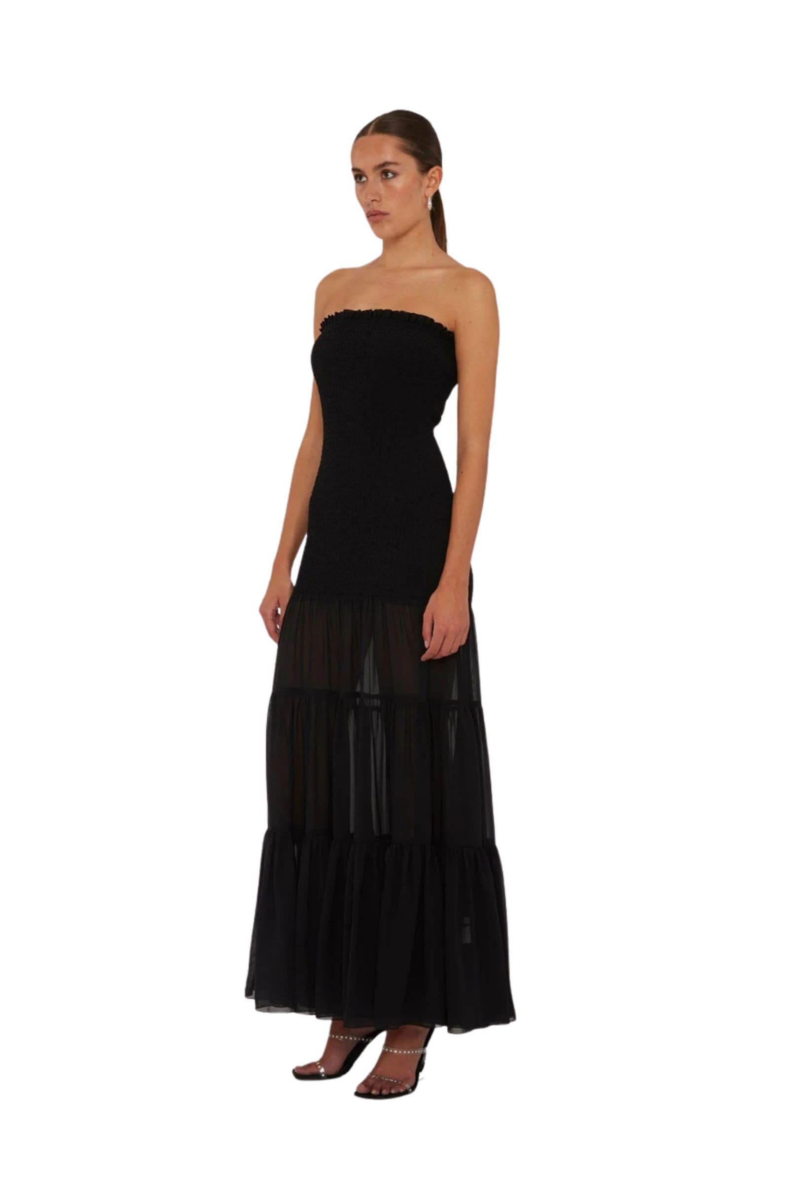 Loue Rotate robe bustier noire | Extended