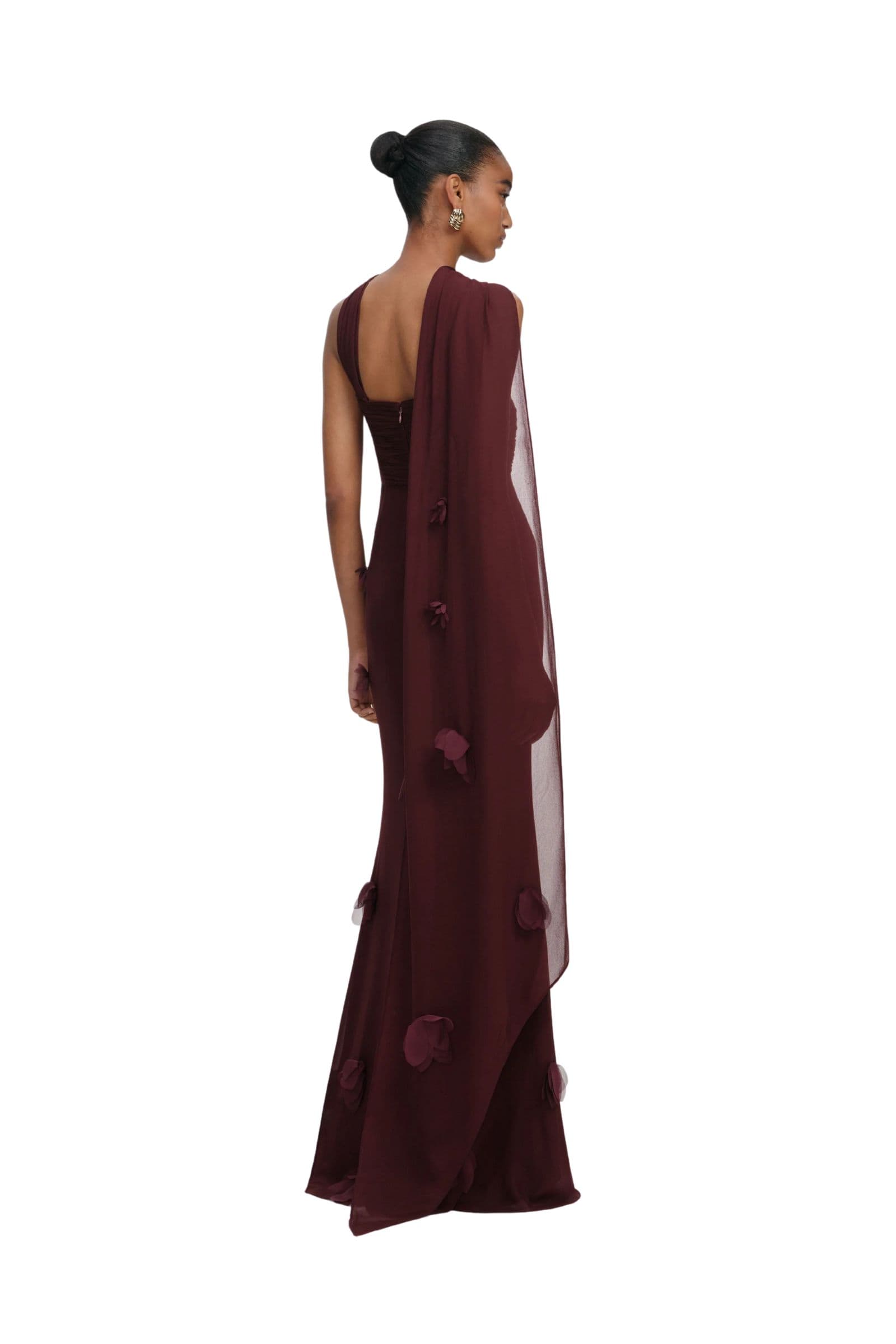 Loue Georgette Maxi Robe Marron | Extended