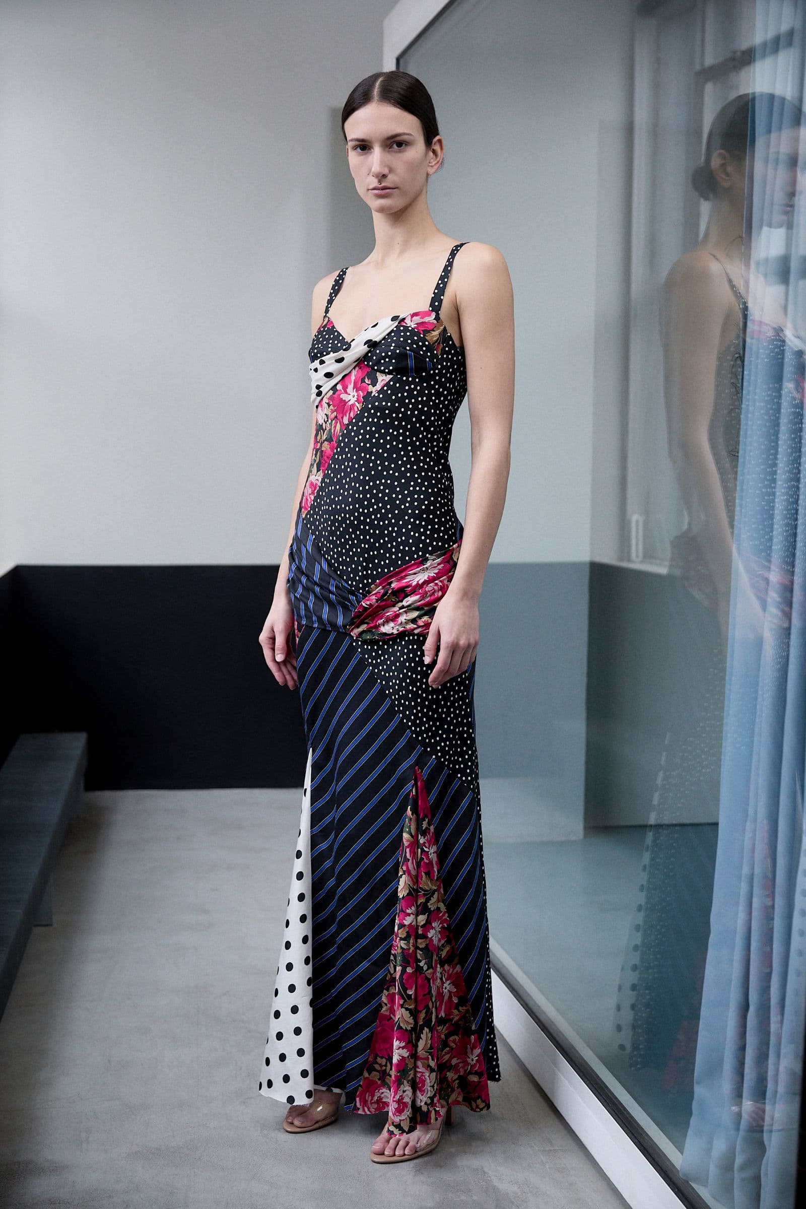 Loue Asymmetric Patchwork Dress | Extended