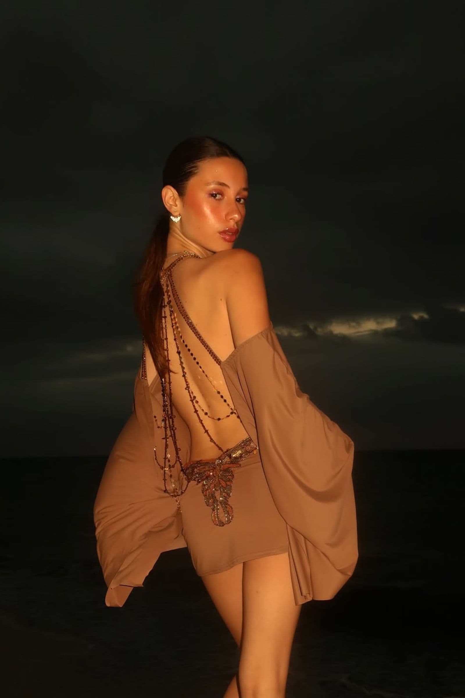 Loue Alula Embellished Butterfly Mini Dress | Extended