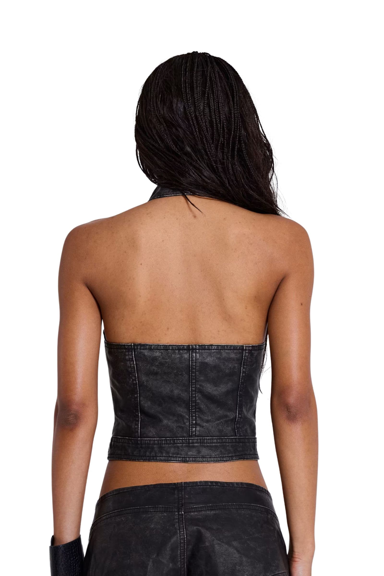 Loue Rebel Military PU Leather Top | Extended