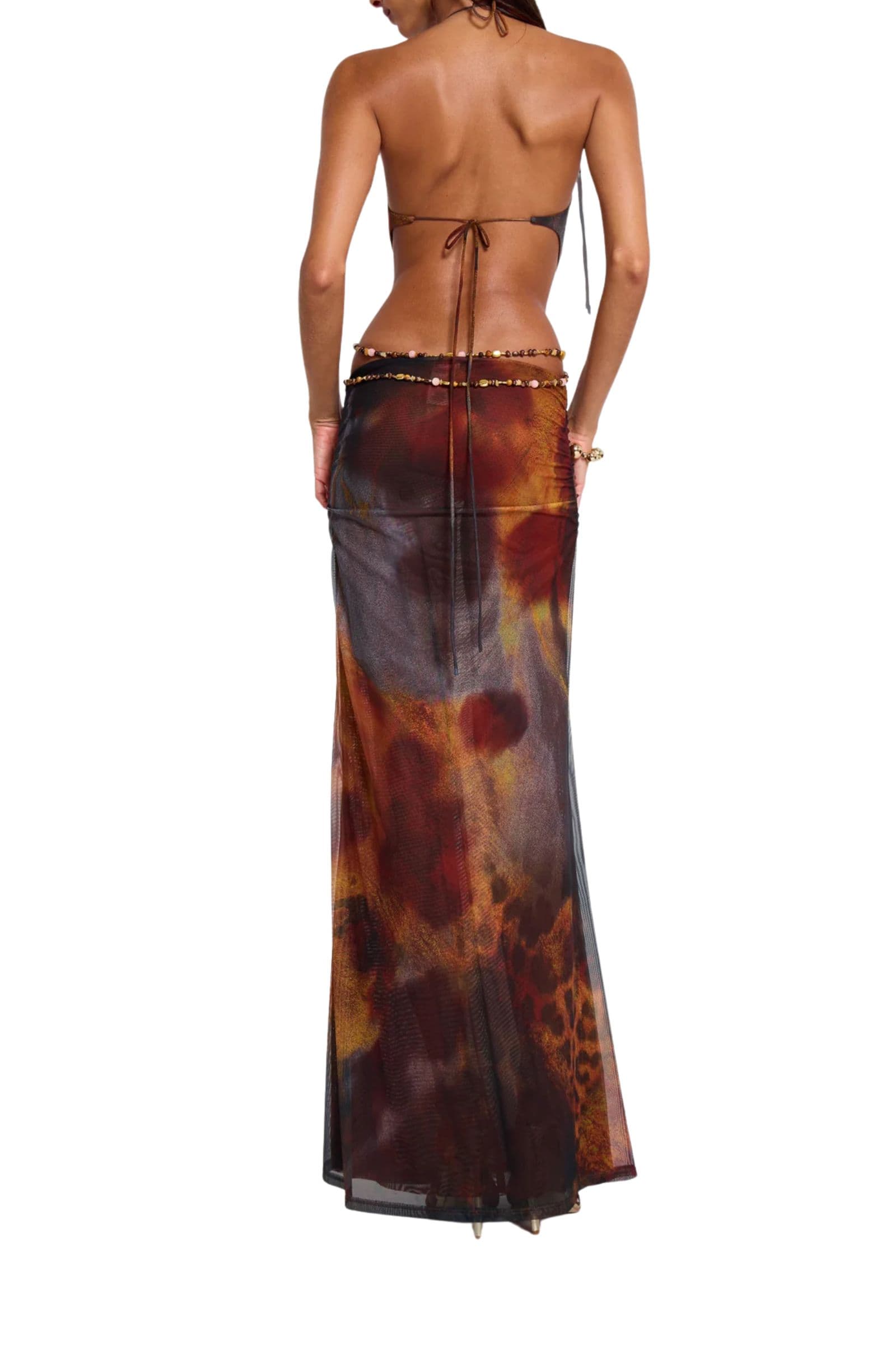 Loue Vida Backless Maxi Dress in Whiskey | Extended