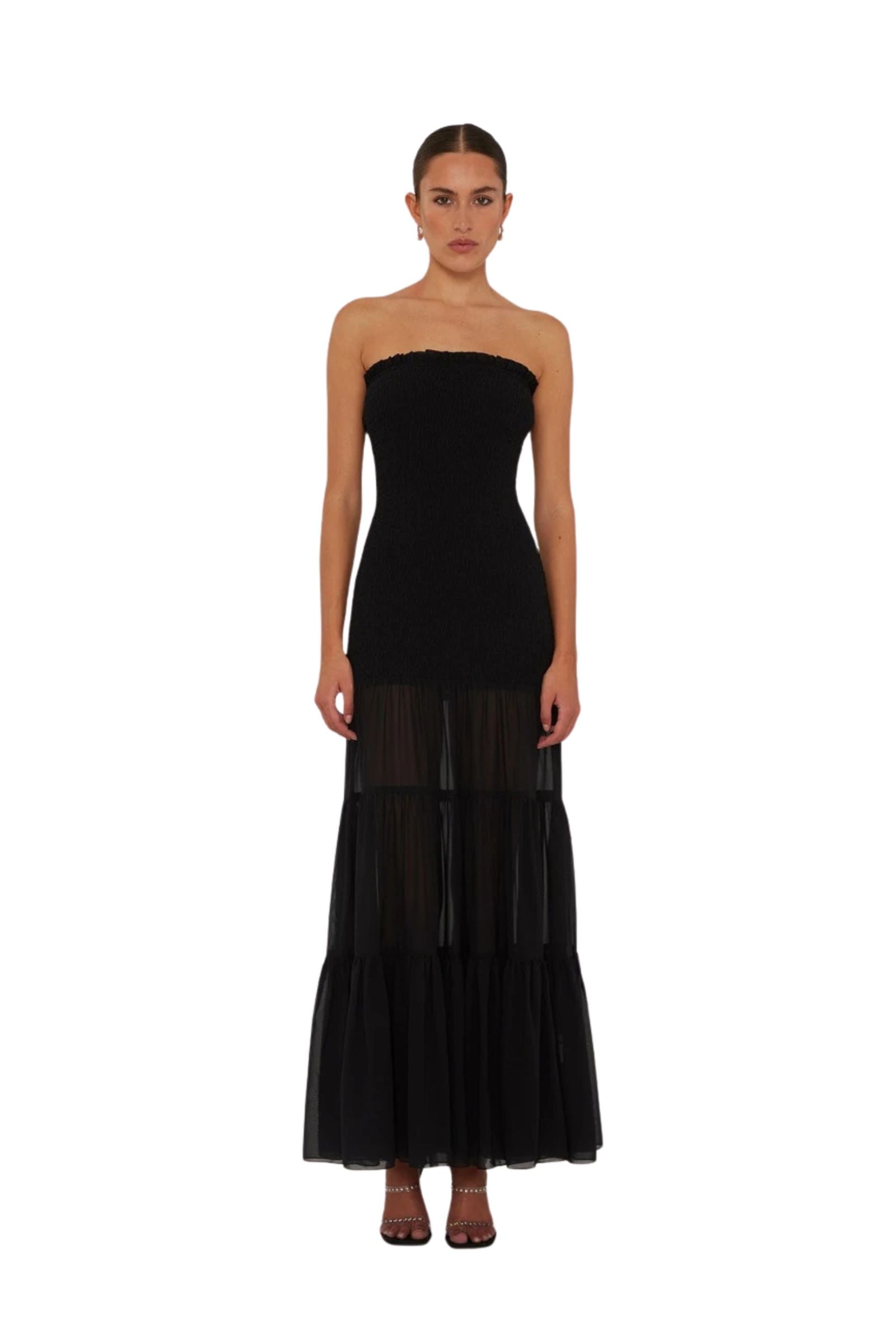 Loue Rotate robe bustier noire | Extended