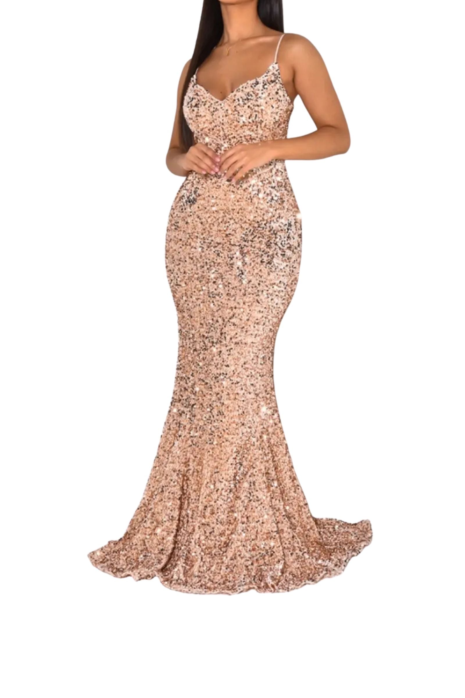 Loue Robe à paillettes dorées  | Extended