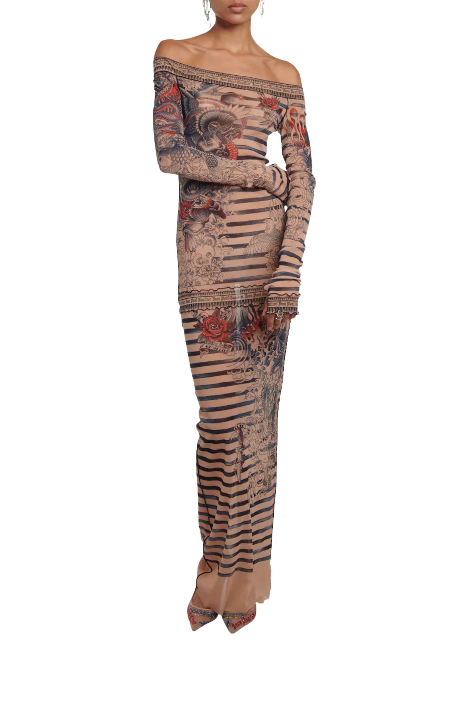 Loue Jean Paul Gaultier Mariniere Maxi Dress | Extended