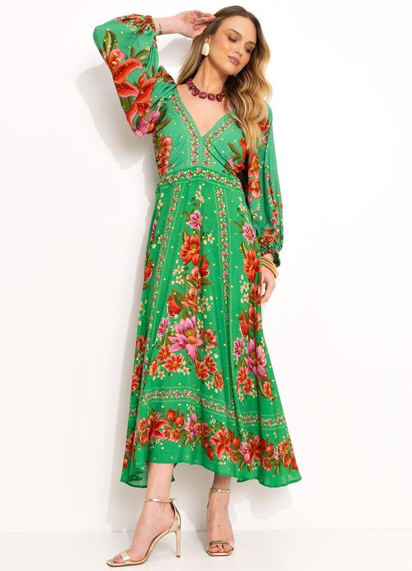 Loue Farm Rio Robe Midi Vert | Extended