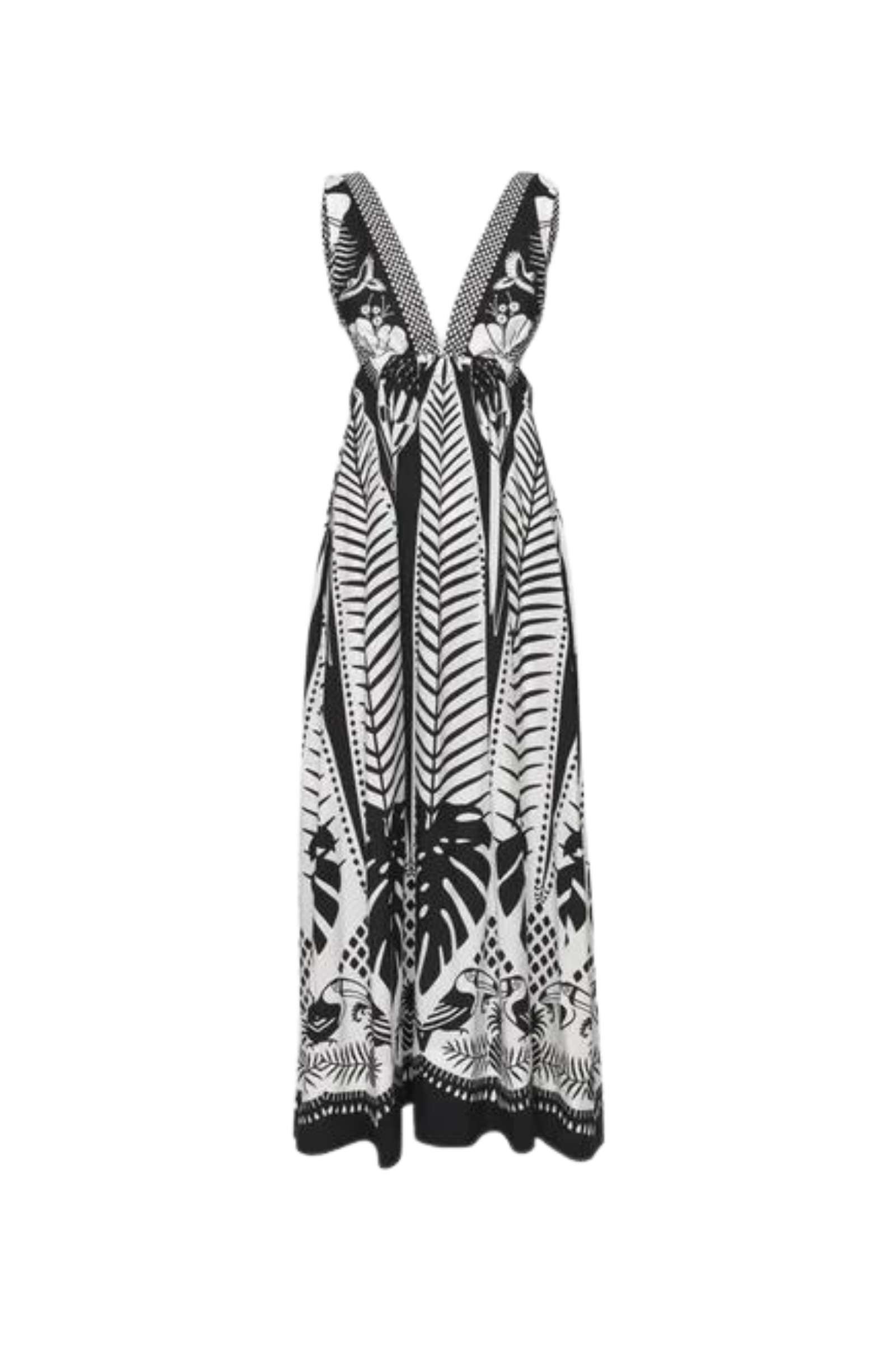 Loue Farm Rio Robe Longue Noir et Blanc | Extended