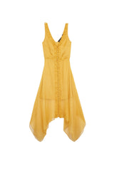 The Kooples Robe Soie Jaune