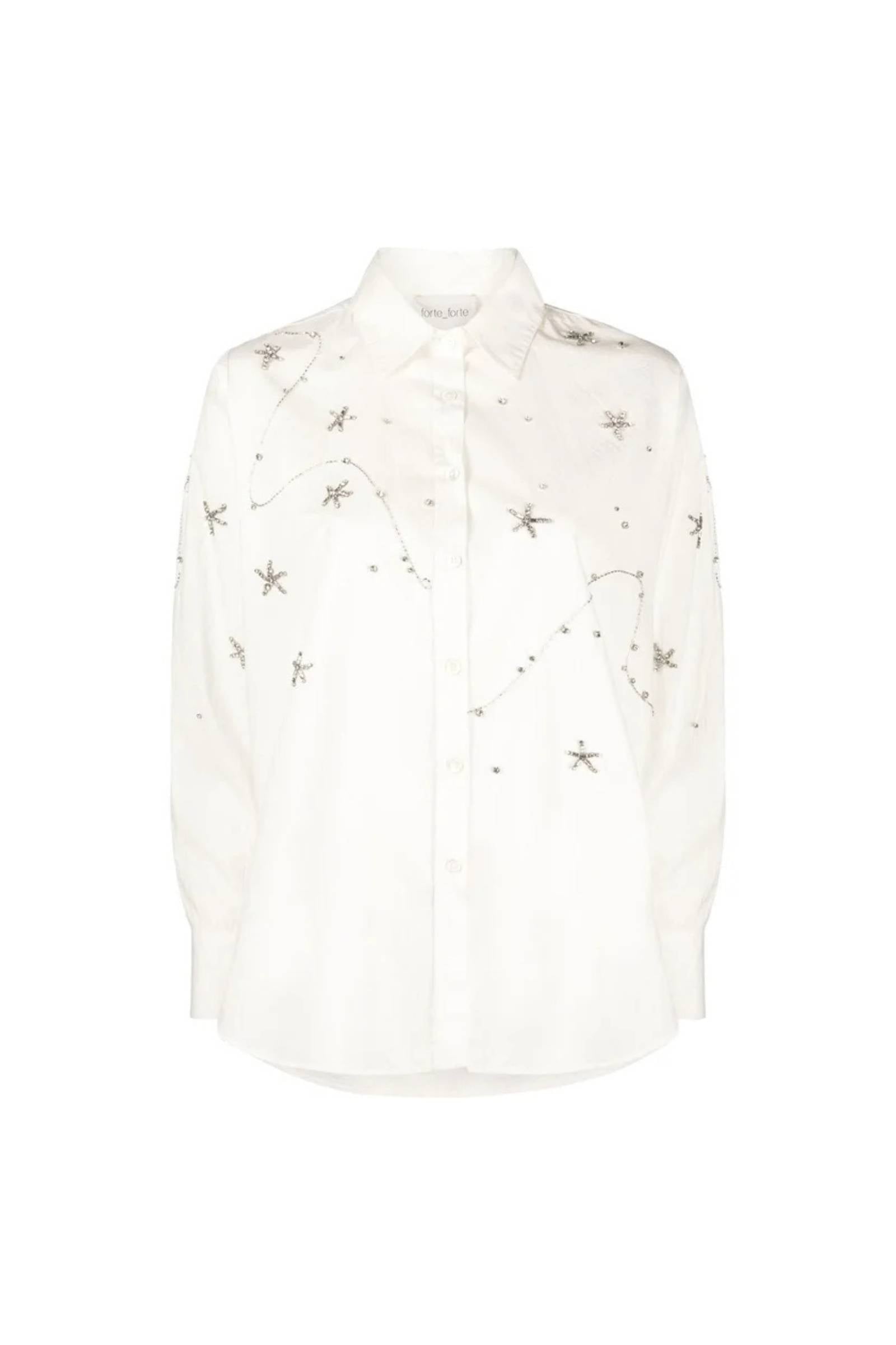 Chemise Blanche Ornée de Strass