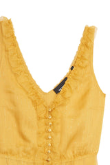 The Kooples Robe Soie Jaune