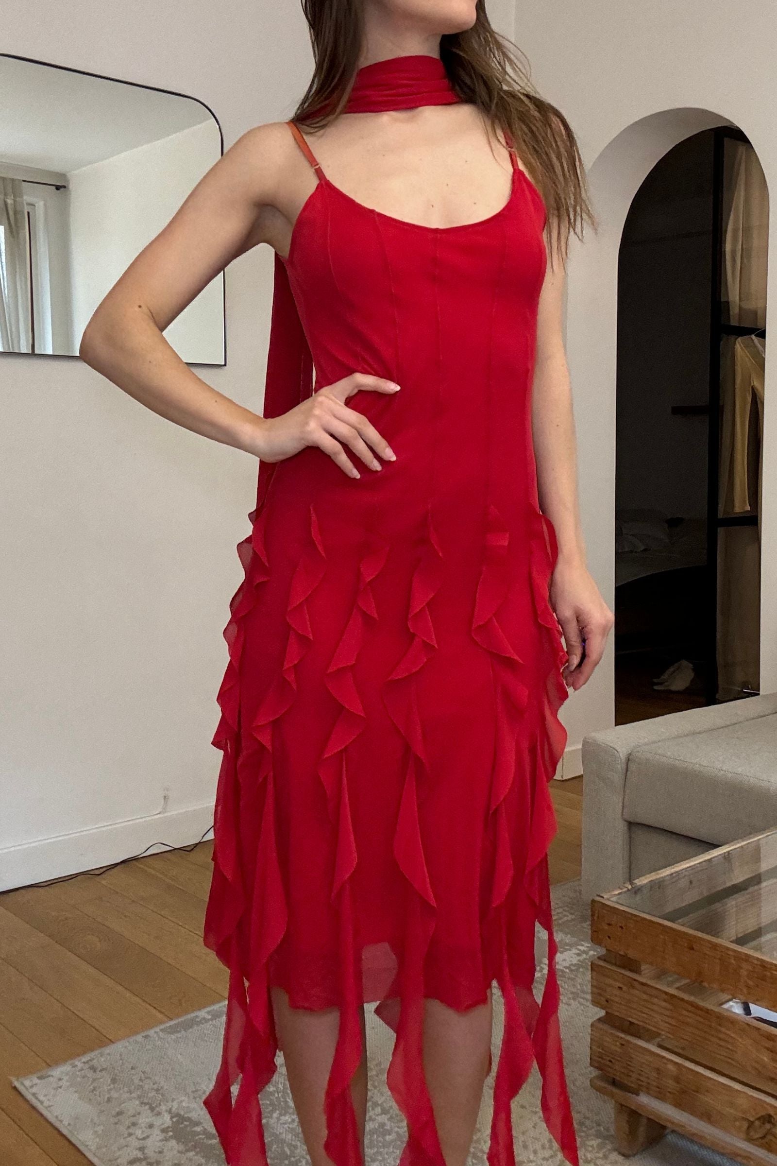 Robe Vintage avec Volants