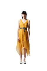The Kooples Robe Soie Jaune
