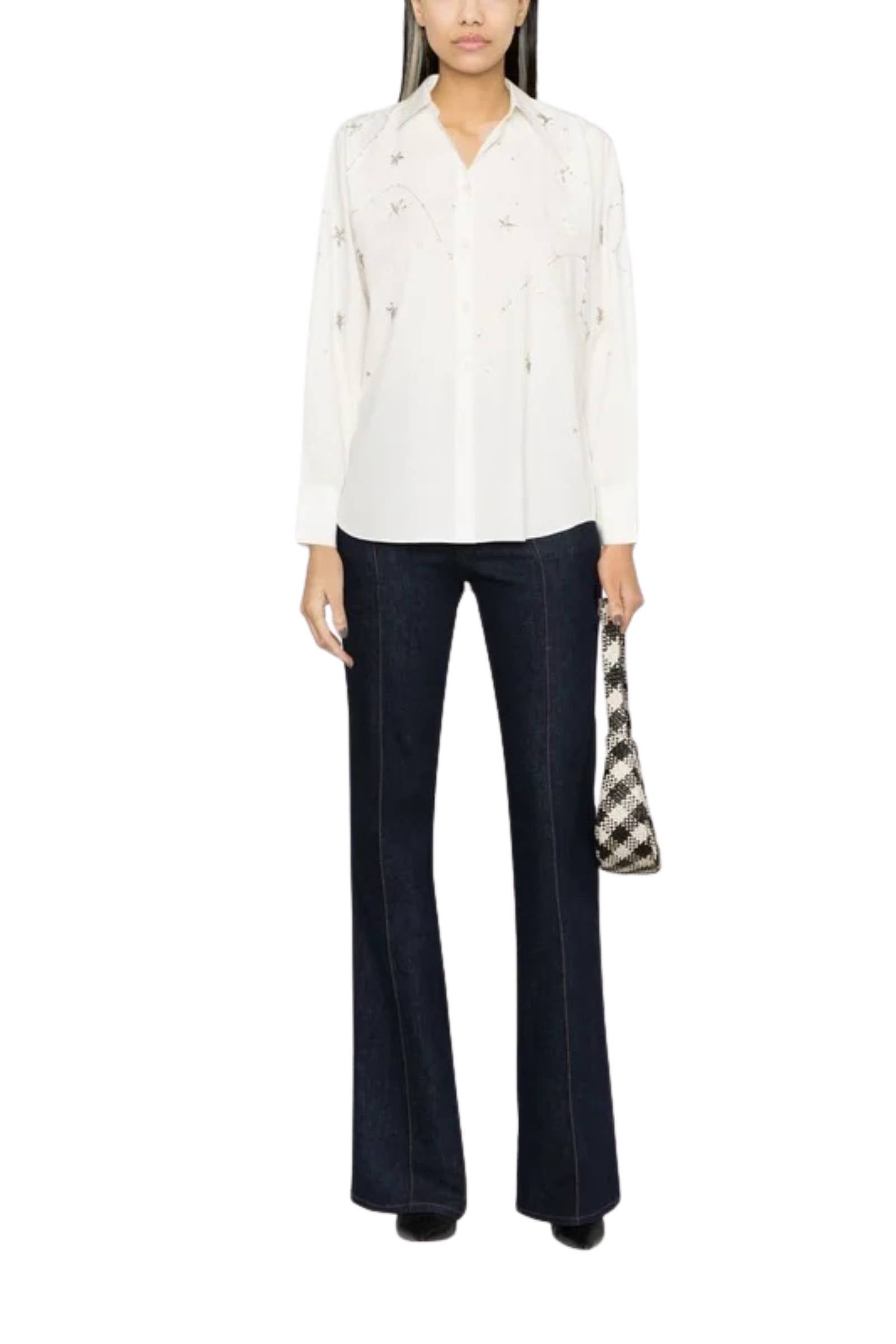 Chemise Blanche Ornée de Strass