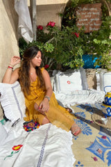 The Kooples Robe Soie Jaune