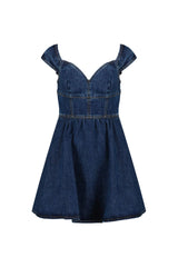 Robe Courte Sweetheart Coton Denim