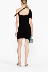 Robe courte à design asymétrique