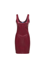 Mugler Mini Robe Simili Cuir